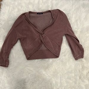 Comfy tie front sweater